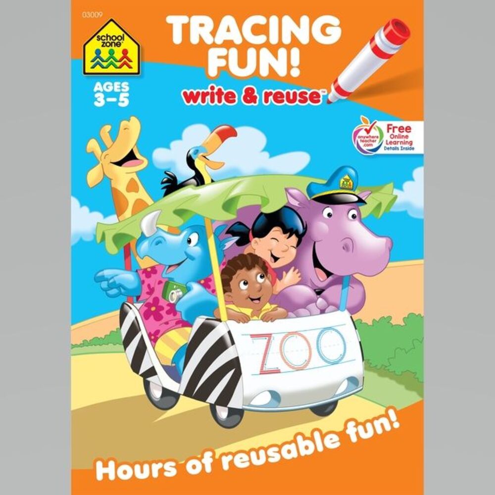 School Zone Tracing Fun! Write & Reuse Workbook -- School Zone